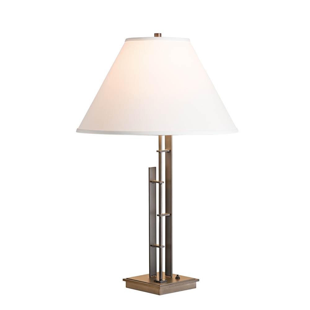 Hubbardton Forge 269411-1030 Metra Quad Table Lamp Vintage Platinum 